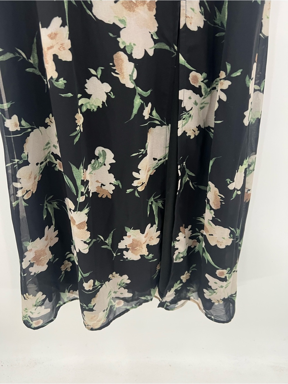 Petal & Pup Meg Bustier Black Midi Dress with Cream Floral Print - Picture 6 of 15